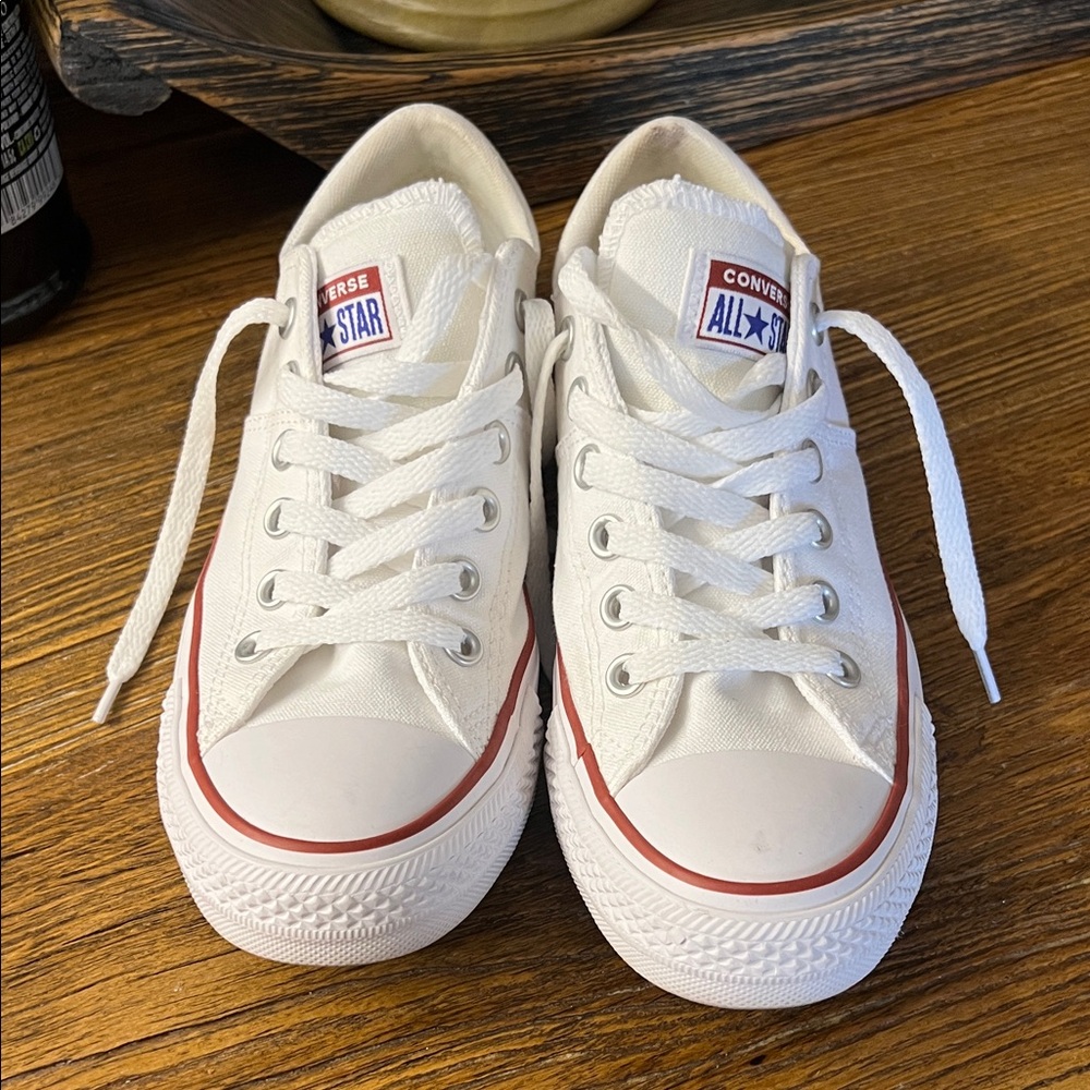 white low top converse